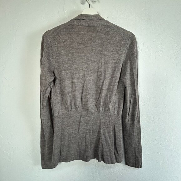 Lafayette 148 New York Womens Shawl Collar Wool Cardigan Sweater Small Gray - Picture 2 of 10